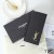 Yves Saint Laurent Pequena Monograma Continental Carteira Em Couro Grained Preto/Ouro