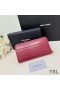 Yves Saint Laurent Nagy Cassandra Deconstruct Zip Körül Tárca A Krokodil Hasított Bőr Piros