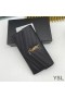 Yves Saint Laurent Large Monogram Flap Wallet In Grained Matelasse Leather Black/Gold