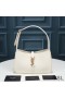 Yves Saint Laurent Le 5 7 Hobo Táska Sima Bőr, Fehér/Arany
