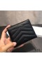 Yves Saint Laurent Kis Boríték Trifold Tárcáját Szemű Matelasse Bőr Fekete/Arany