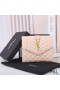 Yves Saint Laurent Kis Boríték Trifold Tárca Vegyes Szemű Matelasse Bőr Pink/Arany