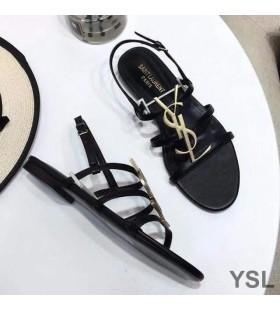 Yves Saint Laurent Cassandra Nyitott Szandál A Sima Bőr Fekete
