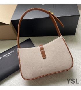 Yves Saint Laurent Le 5 7 Hobo Táska Vászon Bézs/Barna