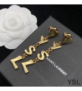 Yves Saint Laurent Opyum Szív Fülbevaló Fém Arany