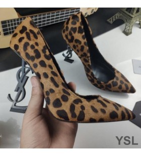 Yves Saint Laurent Opyum Szivattyúk A Leopárd Velúr Fekete Sarok Barna