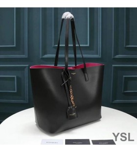 Yves Saint Laurent Bevásárló Táska, Bőr, Fekete,/Rózsa