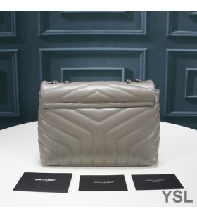 Yves Saint Laurent Kis Loulou Lánc Táska Y Matelasse Bőr, Szürke/Ezüst