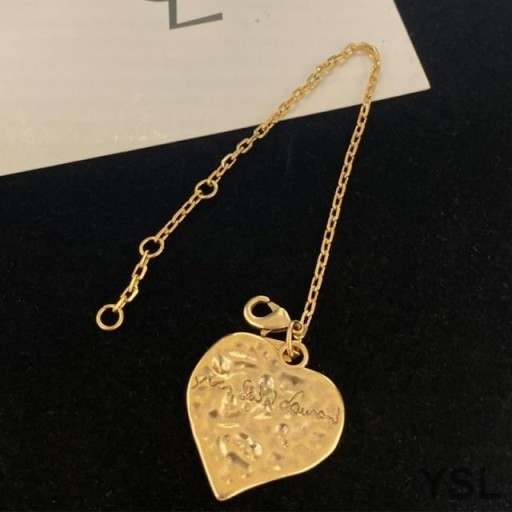 Yves Saint Laurent Chroí Grá Bracelet I Miotail Ór