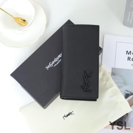 Yves Saint Laurent Beag Bídeach Monogram Ilchríochach Sparán I Grained Leathar Dubh