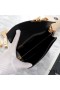 Yves Saint Laurent Cassandra Clasp I Mála Go Réidh Leathair Dubh/Óir