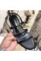 Yves Saint Laurent Cassandra Sandals Maol Le Cúig-Straps I Leathar Lao Dubh