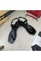 Yves Saint Laurent Cassandra Sandals Maol le Toehold Lúb I Leathar Paitinne Dubh