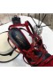 Yves Saint Laurent Cassandra Sandals Paitinne Leathar Dearg