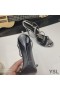 Yves Saint Laurent Cassandra Sandals I Python Leathar Dubh