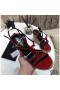 Yves Saint Laurent Cassandra Ding Espadrilles A I Leathar Dearg