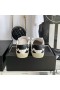 Yves Saint Laurent Chúirt Clasaiceach Sneakers I Réaltaí Bróidnithe Leathar Bán/Dubh