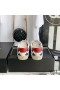 Yves Saint Laurent Chúirt Clasaiceach Sneakers I Réaltaí Bróidnithe Leathar Bán/Gorm