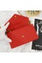 Yves Saint Laurent Clúdach Slabhra Sparán I Textured Matelasse Leathar Red/Gold
