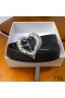 Yves Saint Laurent Croí Crios I Grained Leathar Dubh/Silver