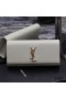 Yves Saint Laurent Kate Clutch I Grained Leathar Bán/Óir