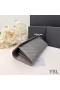 Yves Saint Laurent Mór Cassandra Bifold Sparán I Rocach Matelasse Leathar Grey