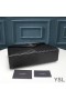 Yves Saint Laurent Mór Clúdach Slabhra Mála I Textured Matelasse Leathar Dubh/Silver
