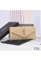 Yves Saint Laurent Clúdach Mór Flap Sparán I Measctha Grained Matelasse Leathar Aibreog/Óir