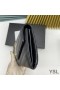 Yves Saint Laurent Mór Monogram Flap Sparán I Grained Matelasse Leathar Dubh/Óir