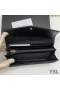 Yves Saint Laurent Mór Monogram Flap Sparán I Grained Matelasse Leathar Dubh/Óir