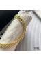 Yves Saint Laurent Mion Nolita Mála I Diamond-Cuilteáilte Lambskin Bán