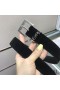 Yves Saint Laurent Monogram Crios Le Cearnach Buckle I Suede Dubh/Silver