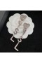 Yves Saint Laurent Opyum Earrings Croí I Miotail Agus Criostail Silver