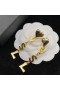 Yves Saint Laurent Opyum Earrings Croí I Miotail Ór