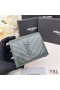 Yves Saint Laurent Beaga Cassandra Bifold Sparán I Rocach Matelasse Leathar Glas
