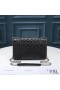 Yves Saint Laurent Beaga Clúdach Slabhra Mála Measctha Grained Matelasse Leathar Dubh/Silver