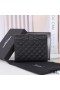Yves Saint Laurent Beaga Clúdach Trifold Wallet Measctha Grained Matelasse Leathar Dubh/Óir