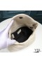 Yves Saint Laurent Beaga Loulou Puffer Mála Cuilteáilte I Lambskin Bán/Silver