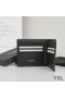 Yves Saint Laurent Beag Bídeach Monogram Thoir/Thiar Sparán Crogall Cabhraithe Leathar Dubh