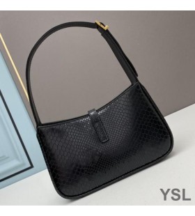 Yves Saint Laurent Le 5 7 Hobo MÃ¡la I Python Leathair Dubh/Ã“ir