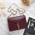 Yves Saint Laurent Cassandra Clasp I Mála Go Réidh Leathair Burgúine/Óir