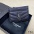 Yves Saint Laurent Monogram Cás Cárta I Grained Matelasse Leathar Dubh/Silver