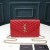 Yves Saint Laurent Monogram Slabhra Sparán I Textured Matelasse Leathar Red/Gold