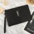 Yves Saint Laurent Monogram Clutch I Matelasse Leathar Dubh/Silver