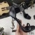 Yves Saint Laurent Opyum Sandals I Réidh Leathair Le Bambú Súil Dubh