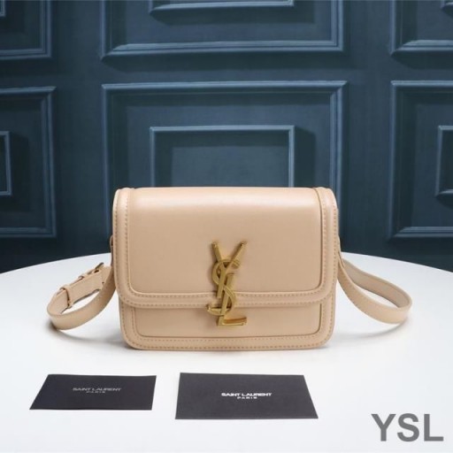 Yves Saint Laurent Piccolo Solferino Satchel In Scatola In Pelle Albicocca/Oro