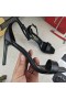 Yves Saint Laurent Ambra Sandali In Pelle Liscia Nero