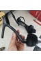 Yves Saint Laurent Ambra Sandali In morbida Pelle e Pelliccia di Visone Nero