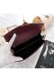Yves Saint Laurent Cassandra Chiusura Borsa In Pelle Liscia Bordeaux/Oro