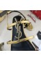 Yves Saint Laurent Cassandra Sandali Flat Con Cinque Cinghie In Pelle Di Vitello Oro